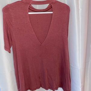 top with neck cutout